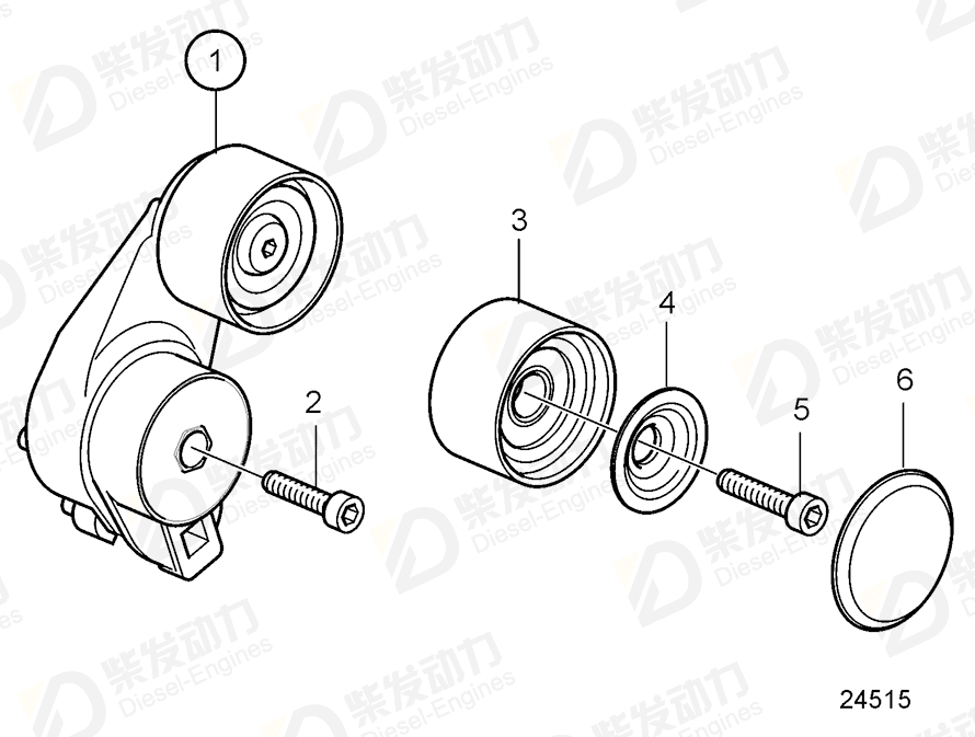 VOLVO Idler pulley 20851842 Drawing